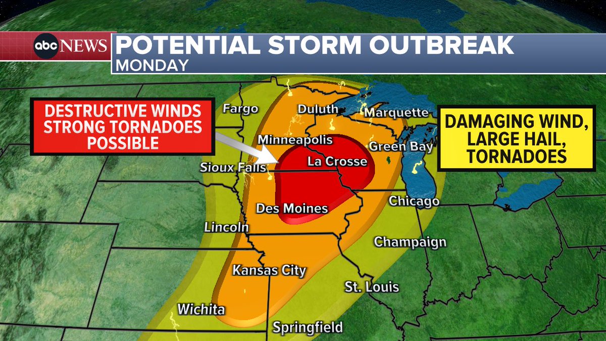50 Million in Midwest Face Severe Weather Outbreak: Tornadoes, 3-Inch ...