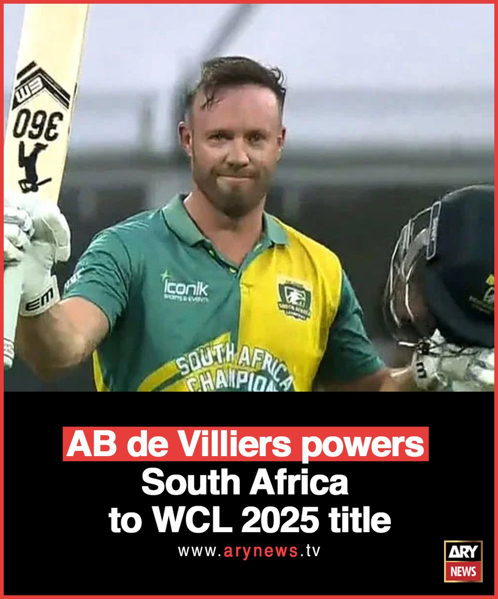AB de Villiers Leads South Africa to 2025 WCL Title; PCB Withdraws ...