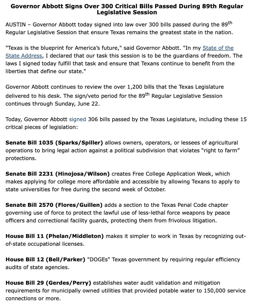 Abbott Signs 306 Texas Bills, Leaves Controversial THC Ban Pending ...