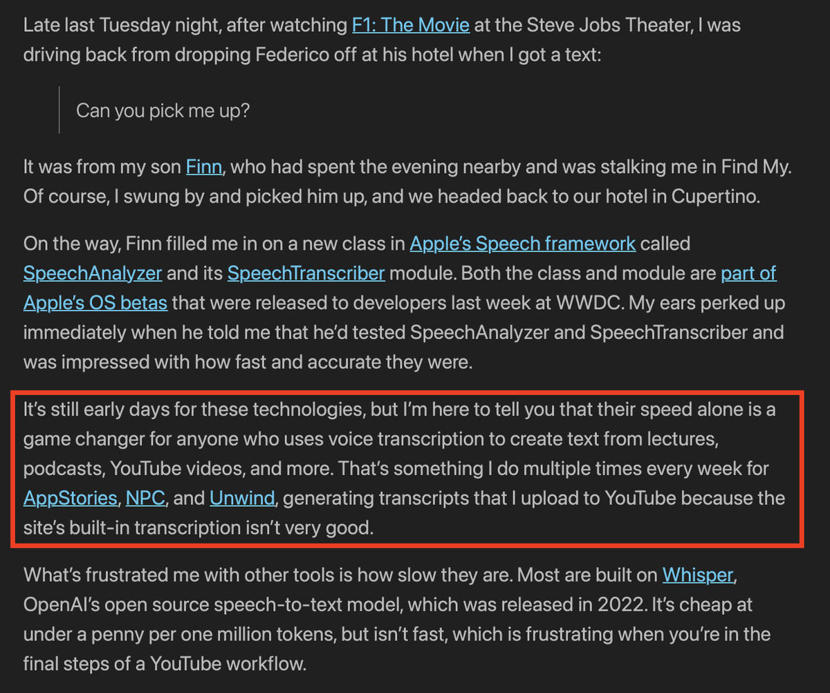 Apple Speech APIs Surpass OpenAI Whisper in Developer Benchmarks ...