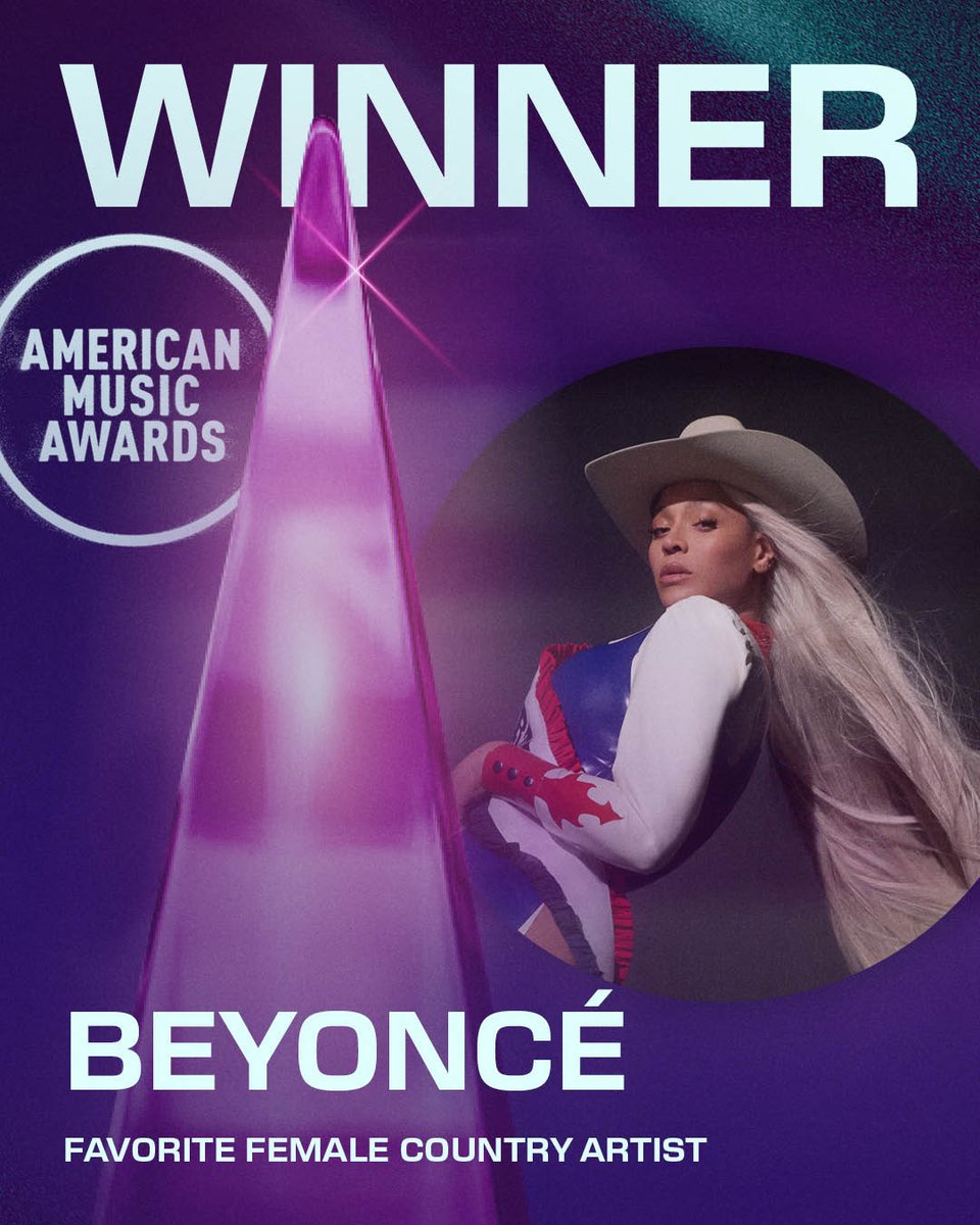 Beyoncé Wins Favorite Female Country Artist and 'Cowboy Carter' Album ...