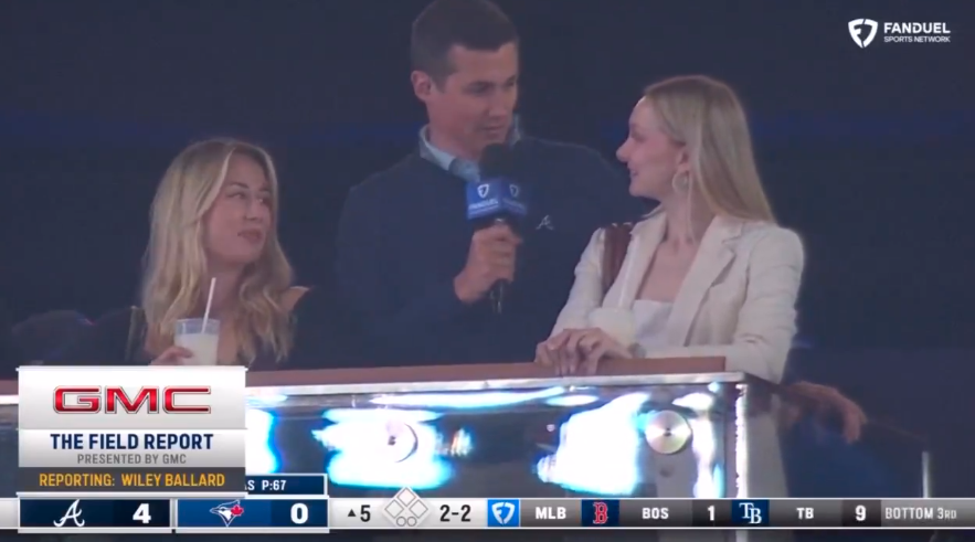 Braves Reporter Wiley Ballard Criticized for Asking Fan Lauren's Number ...
