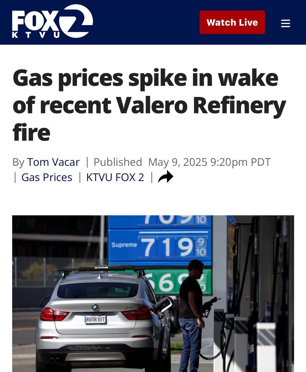 California Gas Prices Could Reach $8 by 2026 Amid Valero Refinery Fire ...