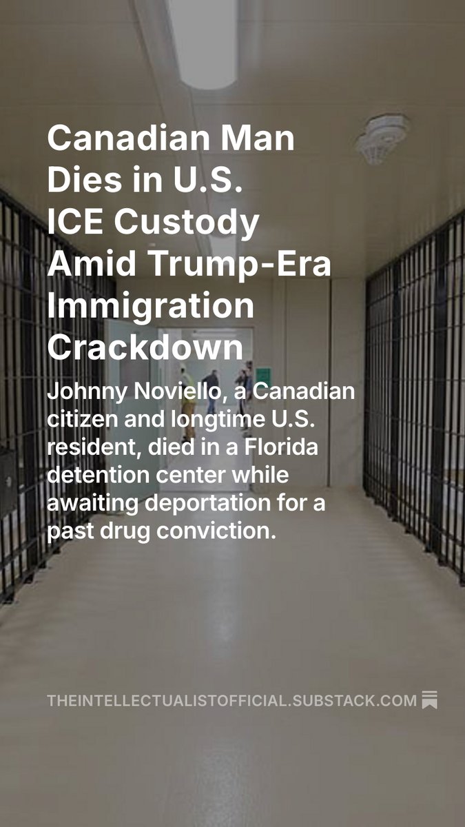 Canadian Detainee Johnny Noviello Dies in ICE Custody, Investigation ...