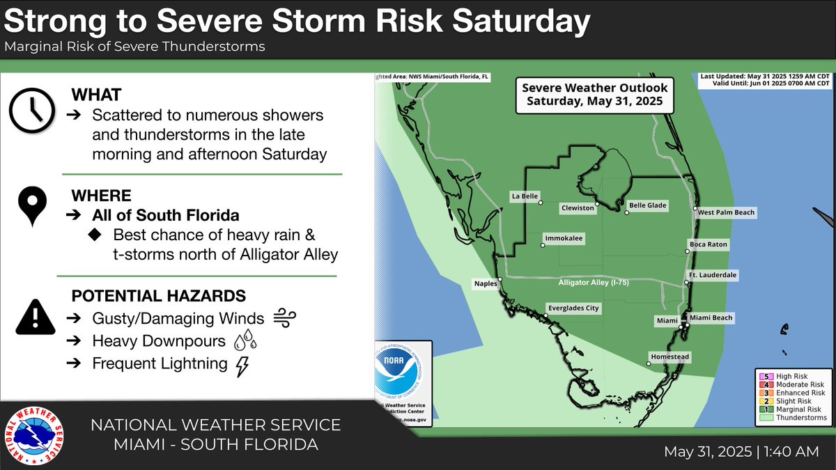 Central and South Florida Under NEXT Weather Alert Day With Marginal ...