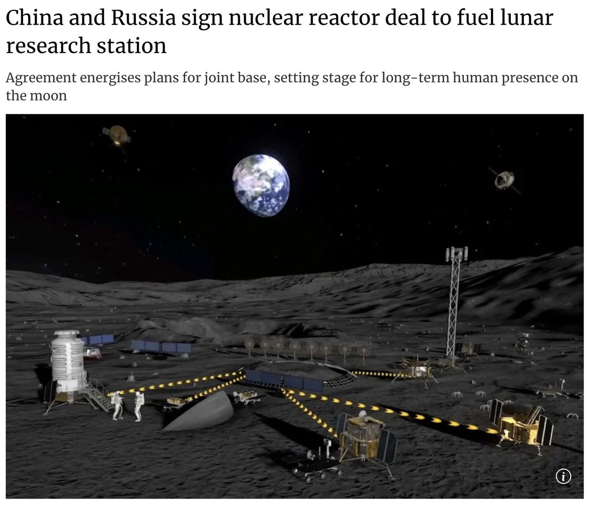 China and Russia to Build Nuclear Power Plant on Moon by 2036 for ...