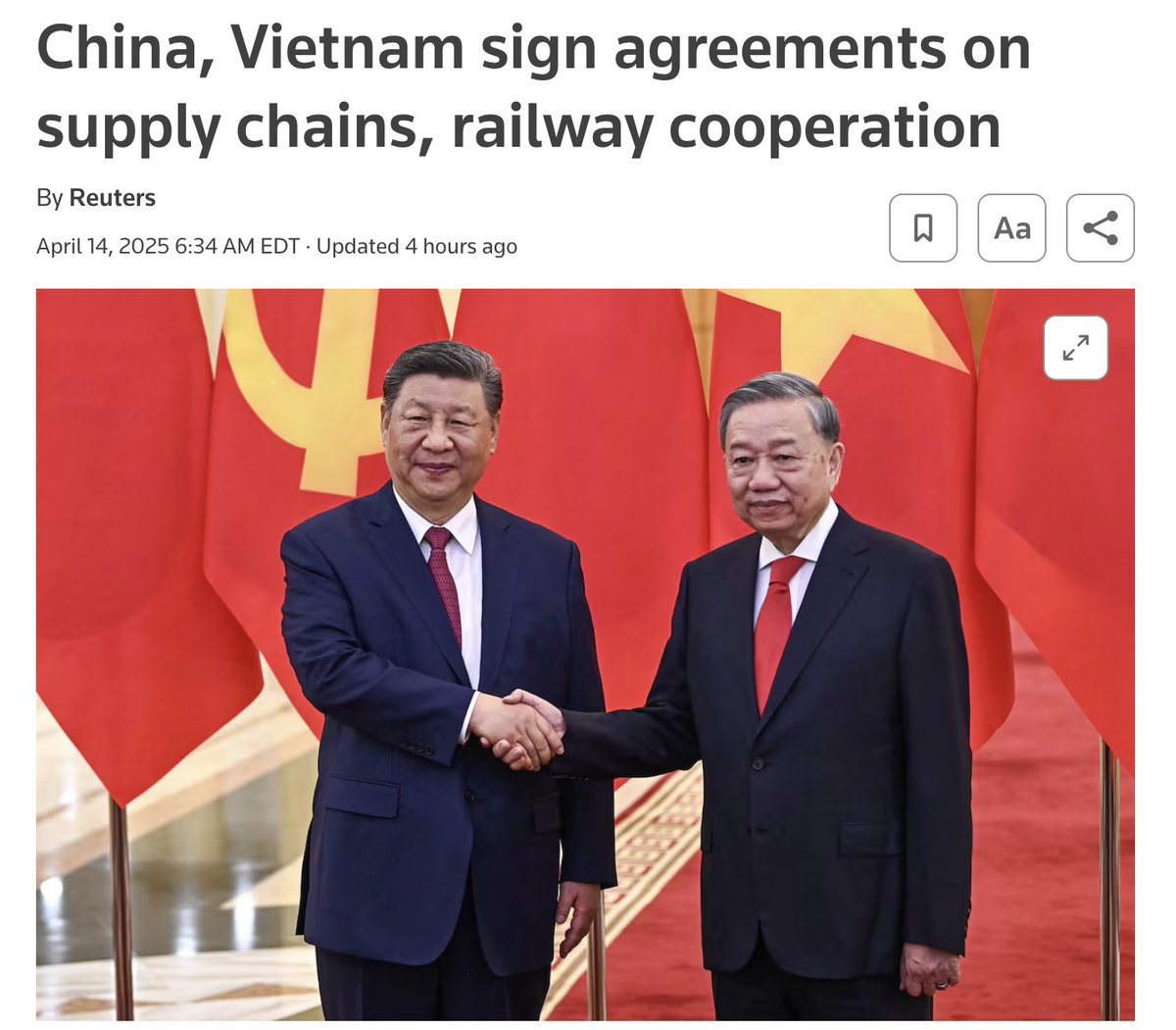 China and Vietnam Sign 45 Cooperation Agreements in Trade, Rail, and ...