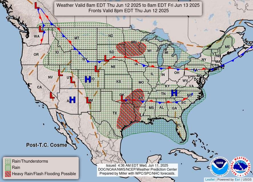 Cold Front Brings Heavy Rain, Flooding Concerns to Midwest and Southern ...
