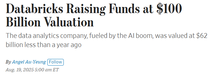 Databricks Funding Round Databricks Nears Funding Deal Valuing Firm at $100 Billion | DeepNewz VC