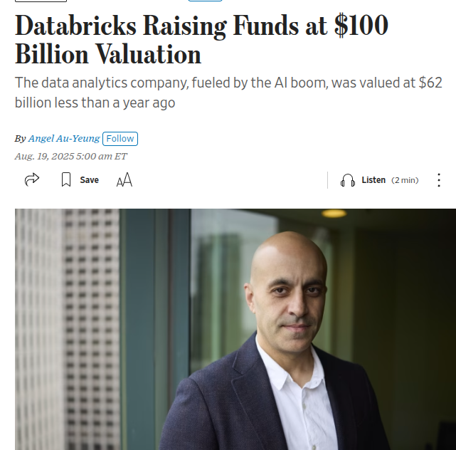 Databricks Funding Round Databricks Raises $1 Billion in Series K Round at $100 Billion ...