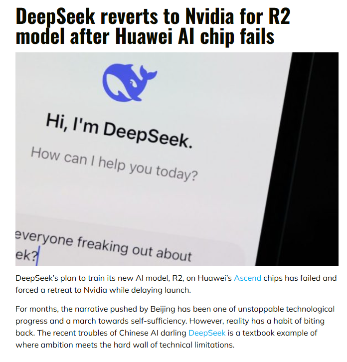 DeepSeek Delays R2 AI Model Launch From May to August After Training ...