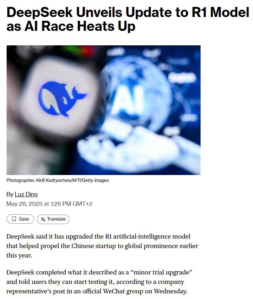 DeepSeek Launches R1-0528 AI Model Upgrade, Outperforming GPT-03 and ...