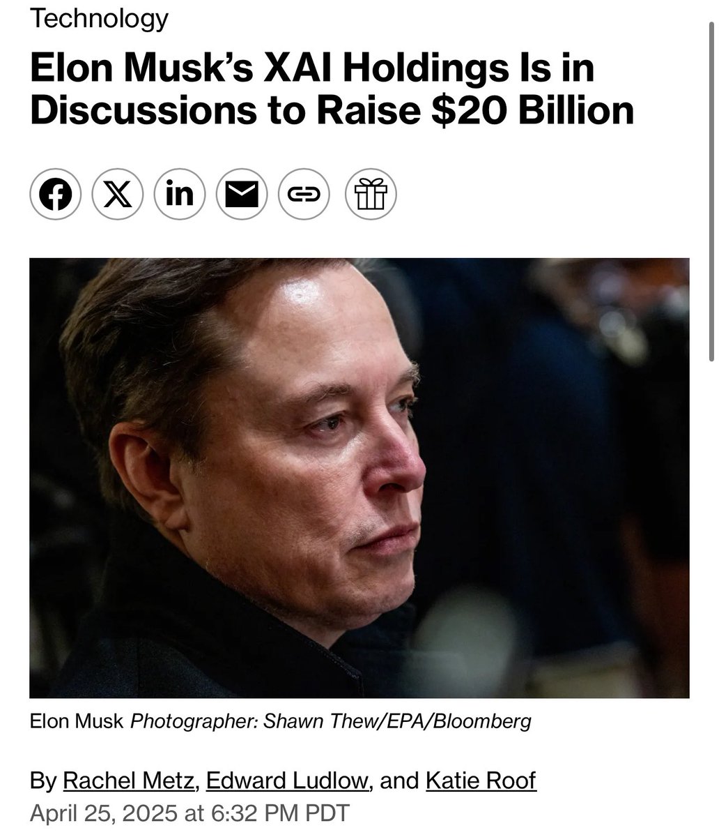 Elon Musk's XAI Holdings, Combining xAI and X, in Talks for $20 Billion ...