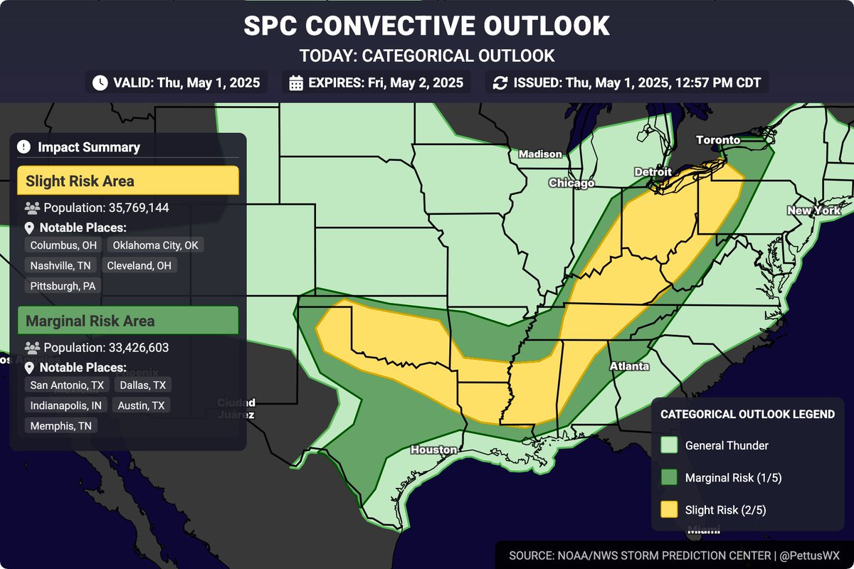 Enhanced Risk of Severe Weather With Large Hail, Damaging Winds ...