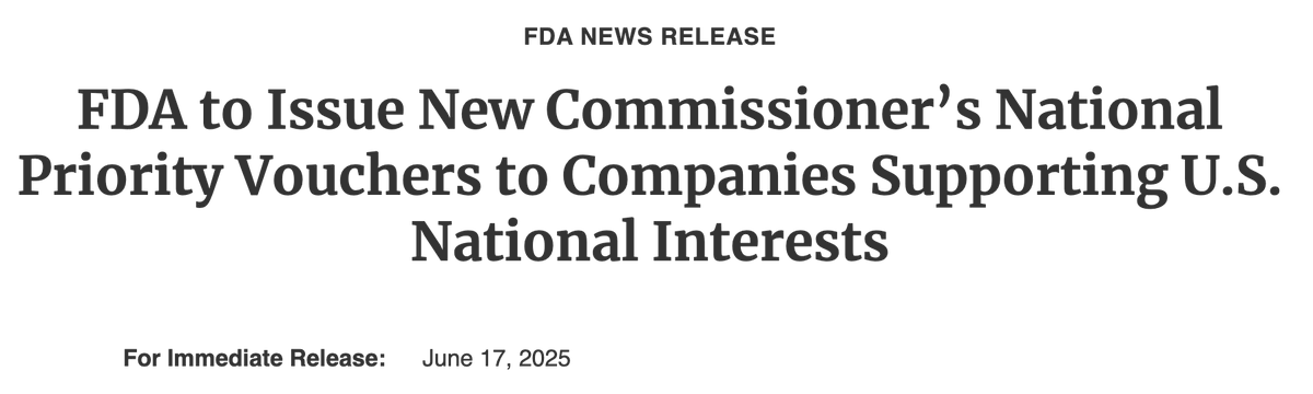 FDA Launches Voucher Cutting Drug Review to 1–2 Months for National ...