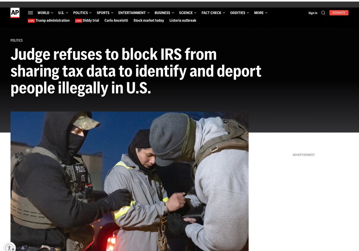 Federal Judge Allows IRS to Share Tax Data with ICE for Trump's ...