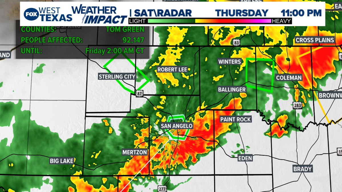 Flash Flood Warnings in New Mexico and Texas Including San Angelo and ...