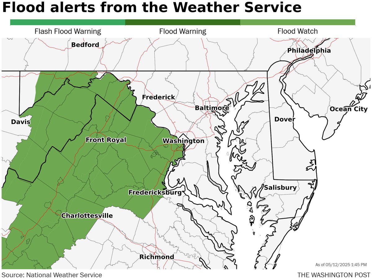 Flood Watch Expanded Across Washington D.C., Northern Virginia, West ...