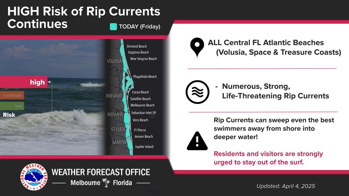 Florida Faces High Risk of Rip Currents, Severe Weather Potential ...