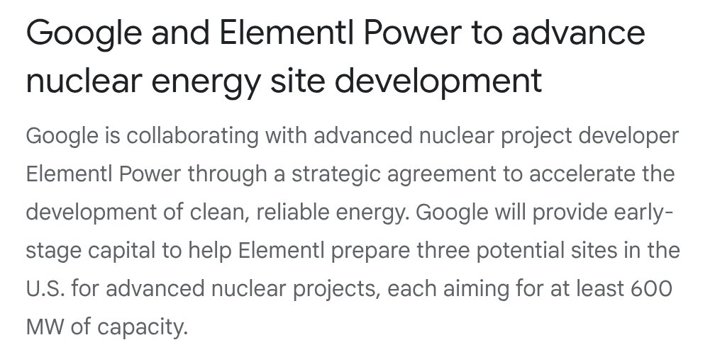 Elementl Google Google Partners With Elementl Power to Develop Three 600MW Nuclear ...