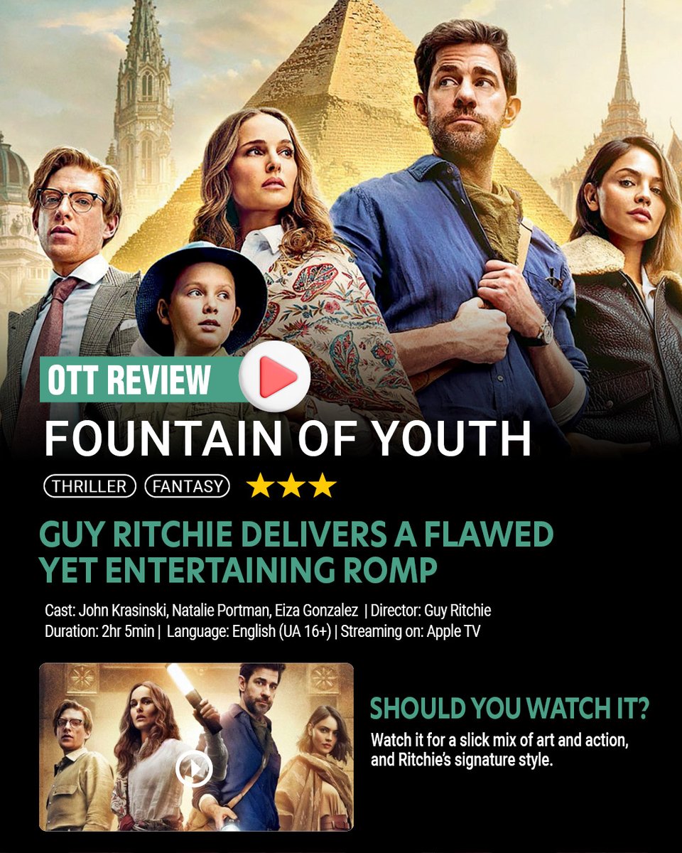Guy Ritchie Hunting Guy Ritchie’s Fountain of Youth Stars John Krasinski, Natalie Portman ...