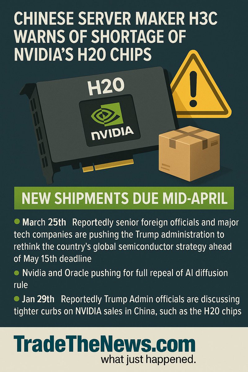 H3C Warns of Nvidia H20 AI Chip Shortage Amid Surging Demand; New ...