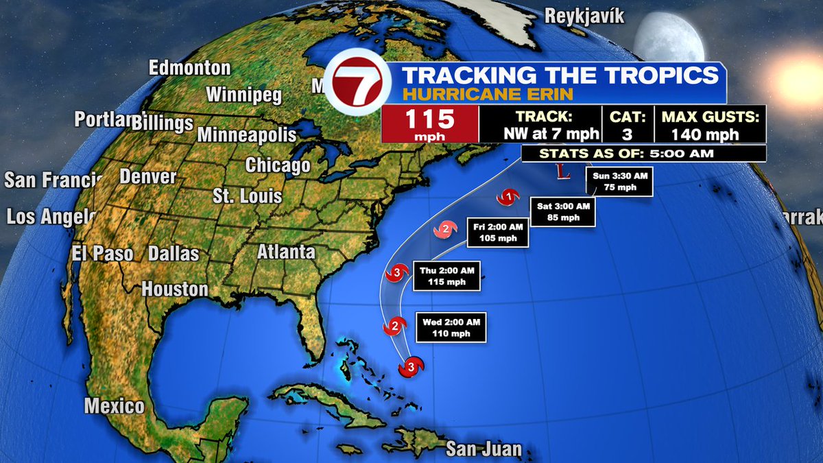 Hurricane Erin Stays Offshore, Whips East Coast With Dangerous Surf ...