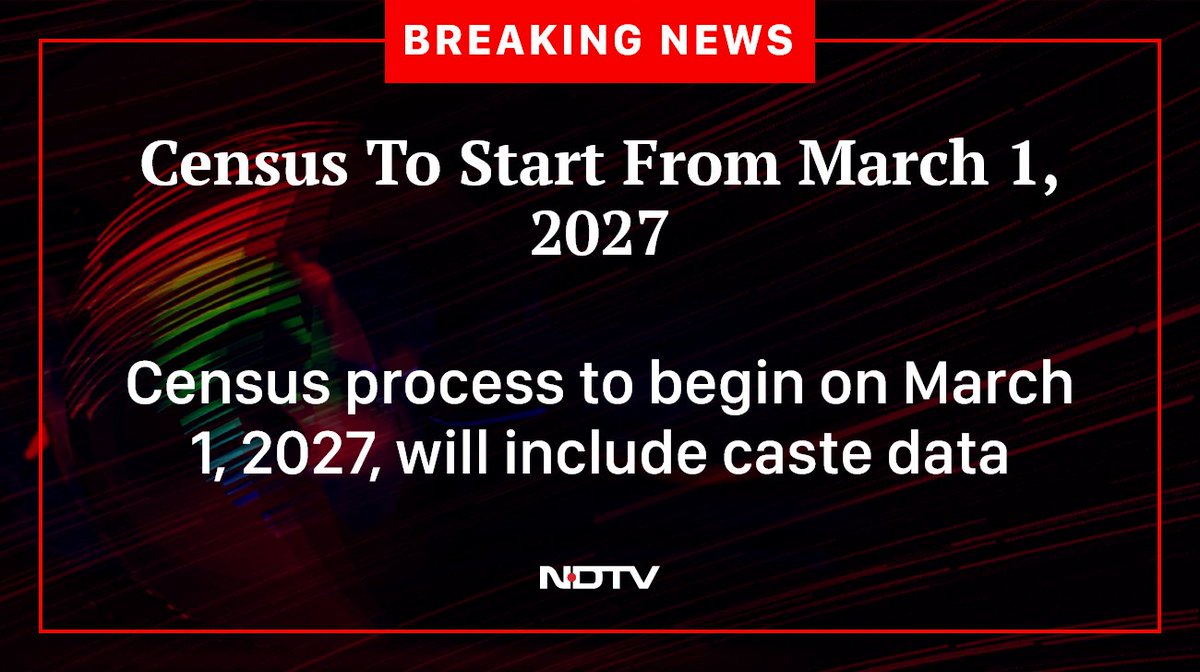 India to Conduct Census and Caste Enumeration From October 2026 in ...