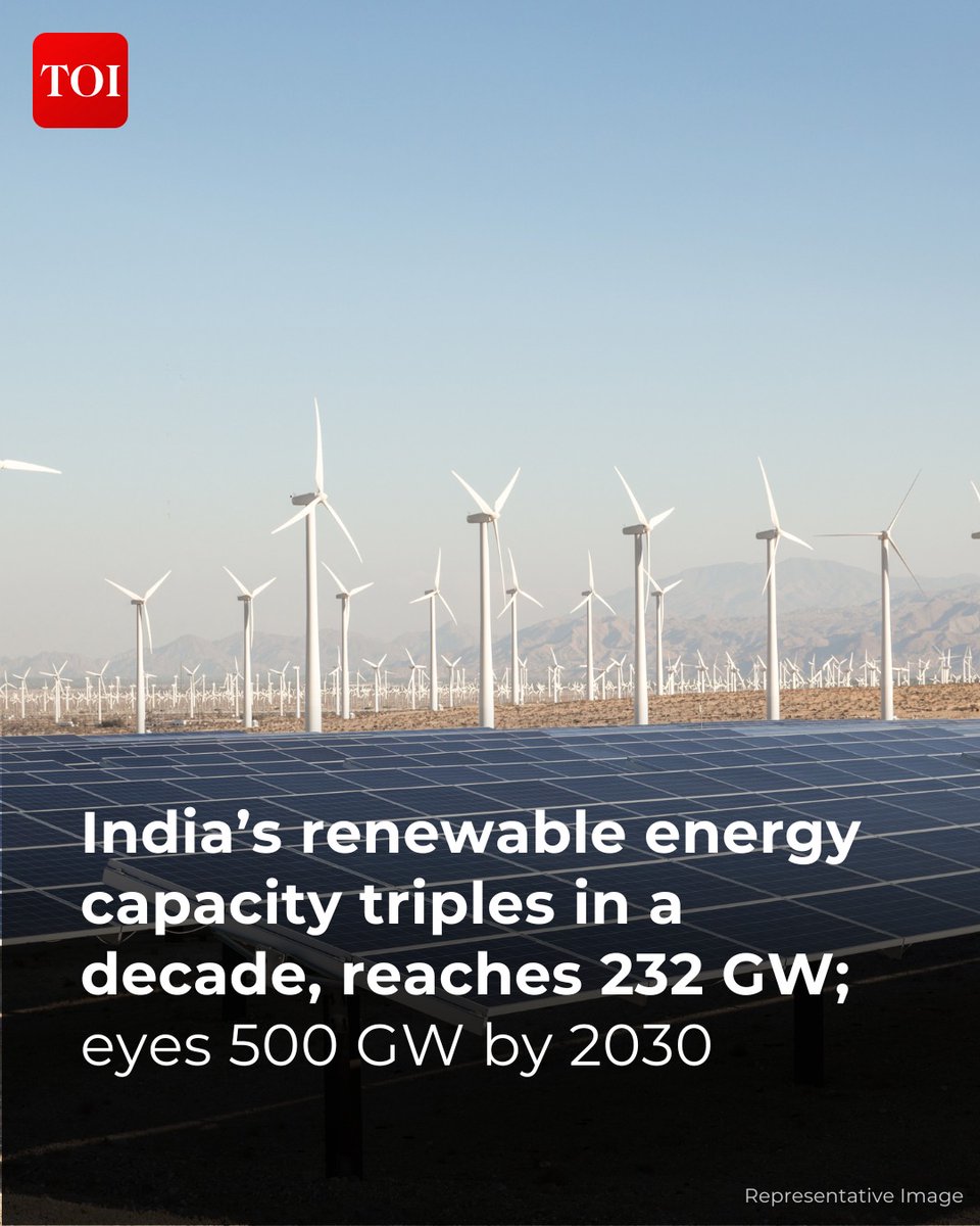 India’s Renewable Energy Capacity Triples to 232 GW with 25 GW Added in ...
