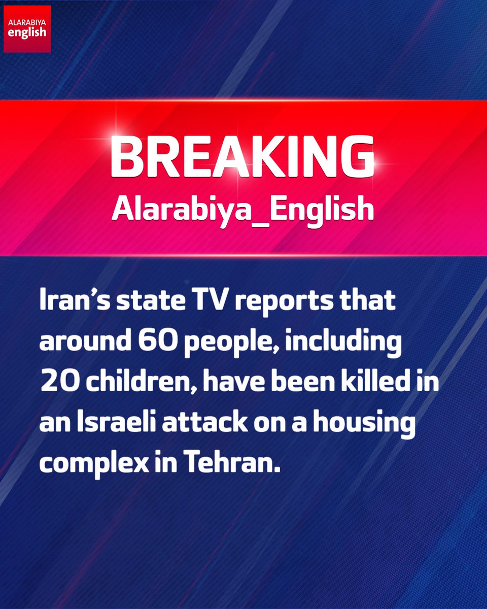 Iran Says Israeli Strike on Tehran Housing Complex Kills 60, Including ...