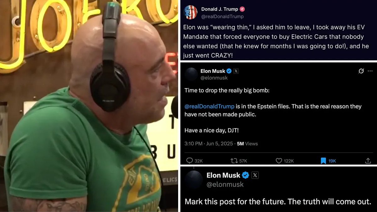 Kash Patel Rogan Joe Rogan, Kash Patel React Live as Musk Accuses Trump of Epstein Ties ...