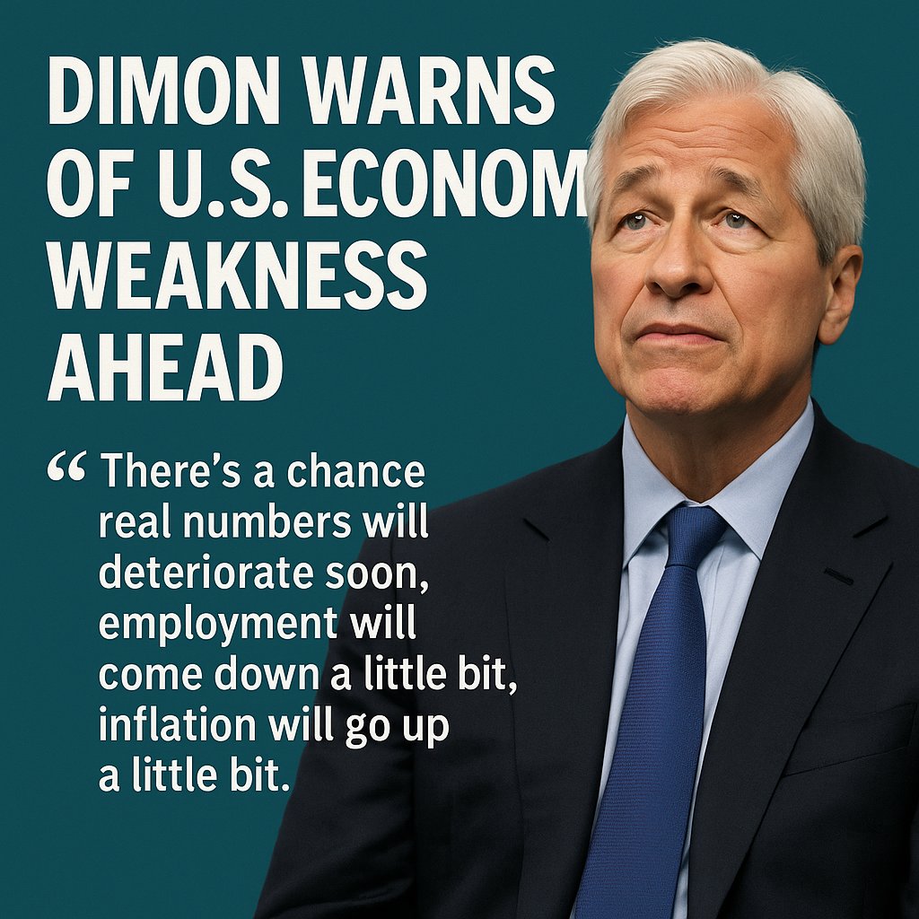 JPMorgan CEO Jamie Dimon Warns U.S. Economy Could Weaken as ...