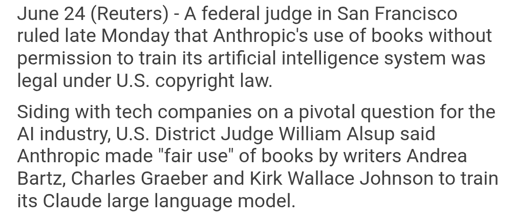 Judge Alsup Rules Anthropic’s AI Training Is Fair Use, Piracy ...