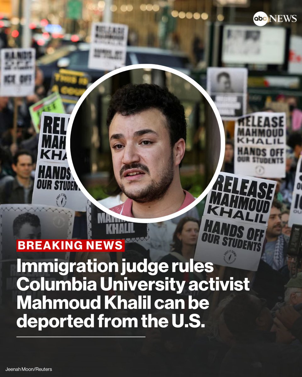 Judge Rules Columbia University Student Mahmoud Khalil Can Be Deported ...