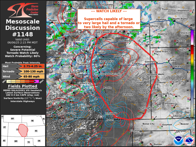 Level 3/5 Enhanced Risk With Hail Up to 3.5 Inches, Tornado Watches ...