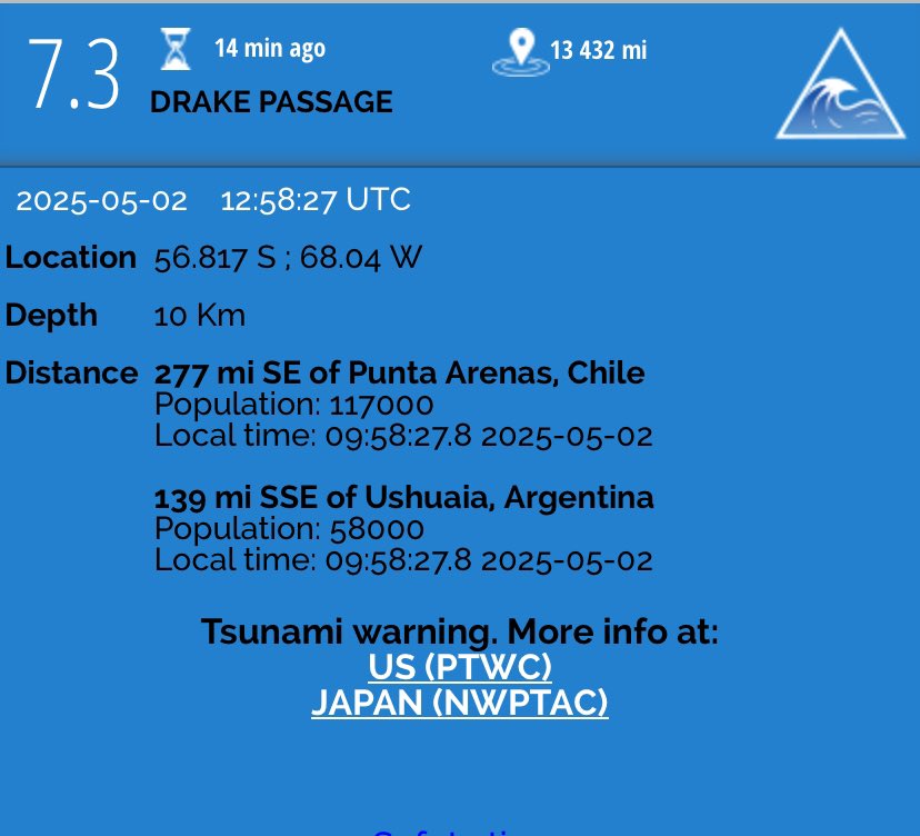 Argentina tsunami live