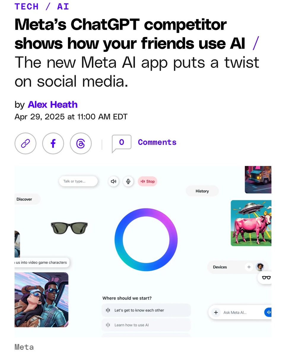 Metaai Meta Launches Standalone AI App With Llama 4 Model and Discover Feed ...