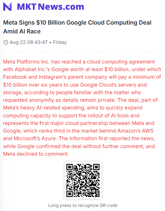 Meta Signs Over $10 Billion Six-Year Google Cloud Deal to Support AI ...
