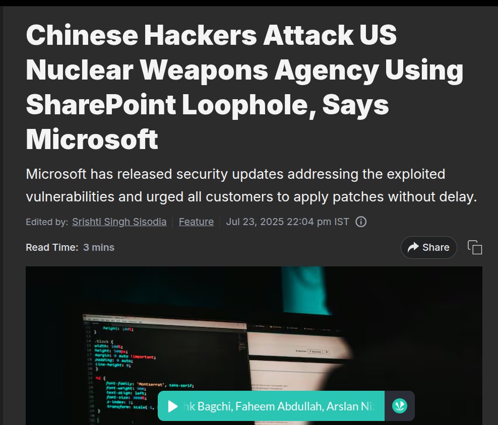 Microsoft Ties 400-Victim SharePoint Breach to Chinese Hackers, Issues ...