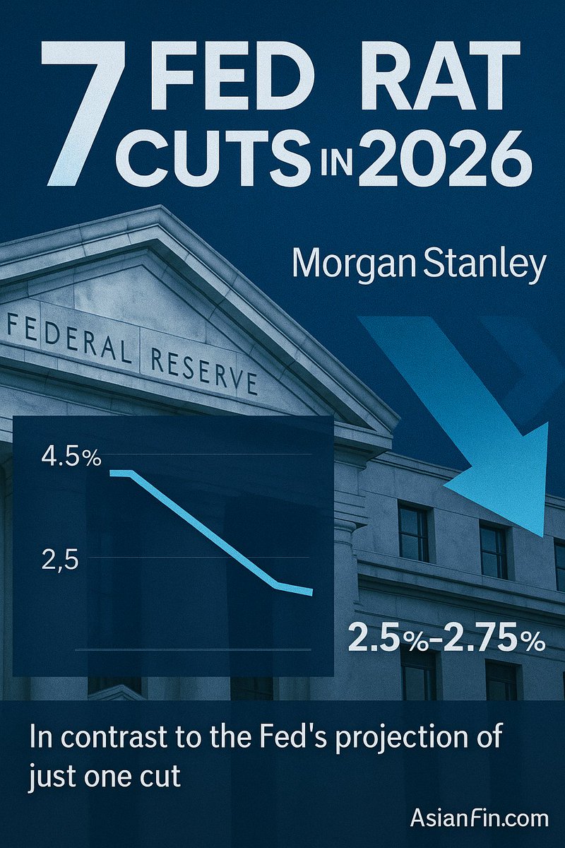 Morgan Stanley Forecasts Seven Fed Rate Cuts in 2026 to 2.5%-2.75% ...