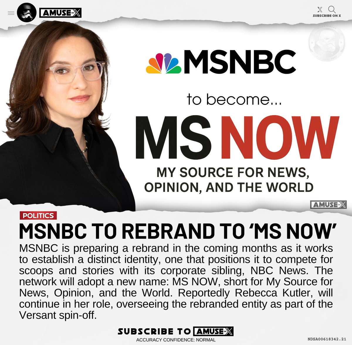 Msndb MSNBC Rebrands as MS NOW Ahead of Versant Spinoff | DeepNewz Business