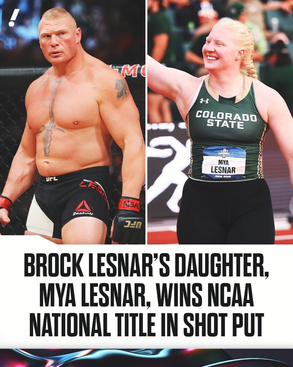 Mya Lesnar, Daughter of Brock Lesnar, Wins NCAA Shot Put Title With 19.01m Throw; Trump