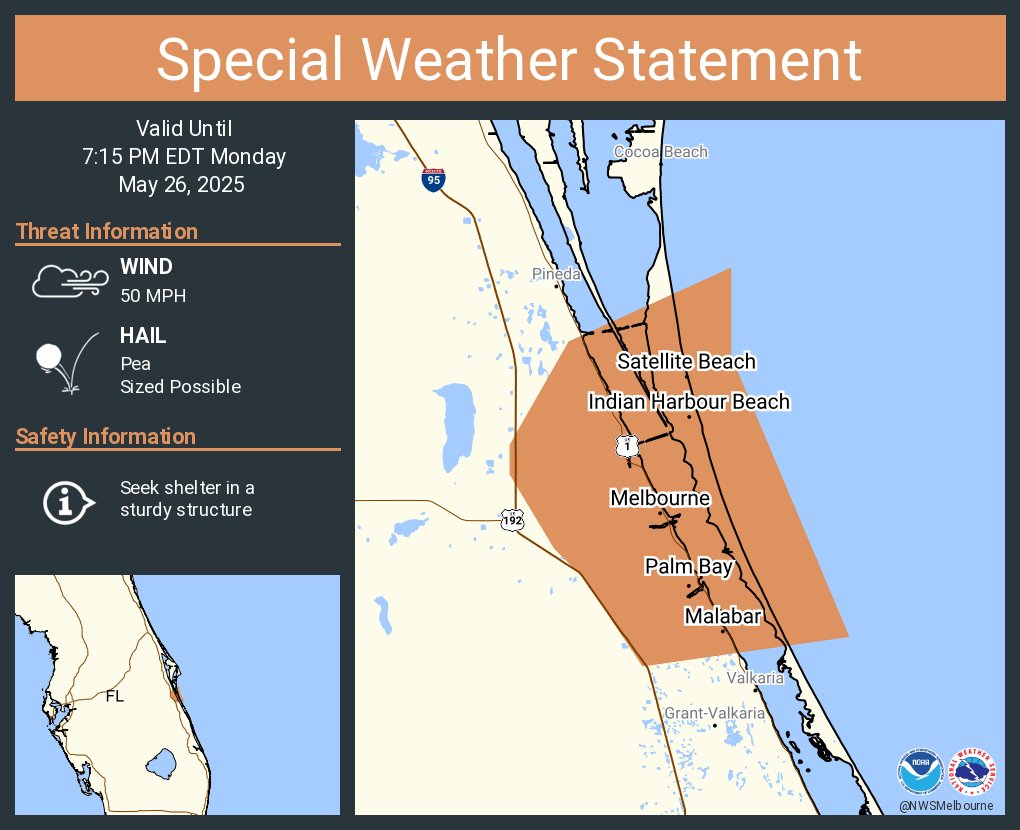 National Weather Service Issues Severe Thunderstorm and Marine Warnings ...