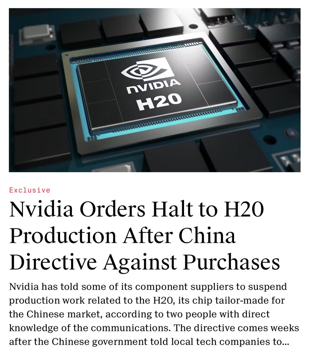 Nvidia Halts H20 Chip Production After Beijing Discourages Purchases ...