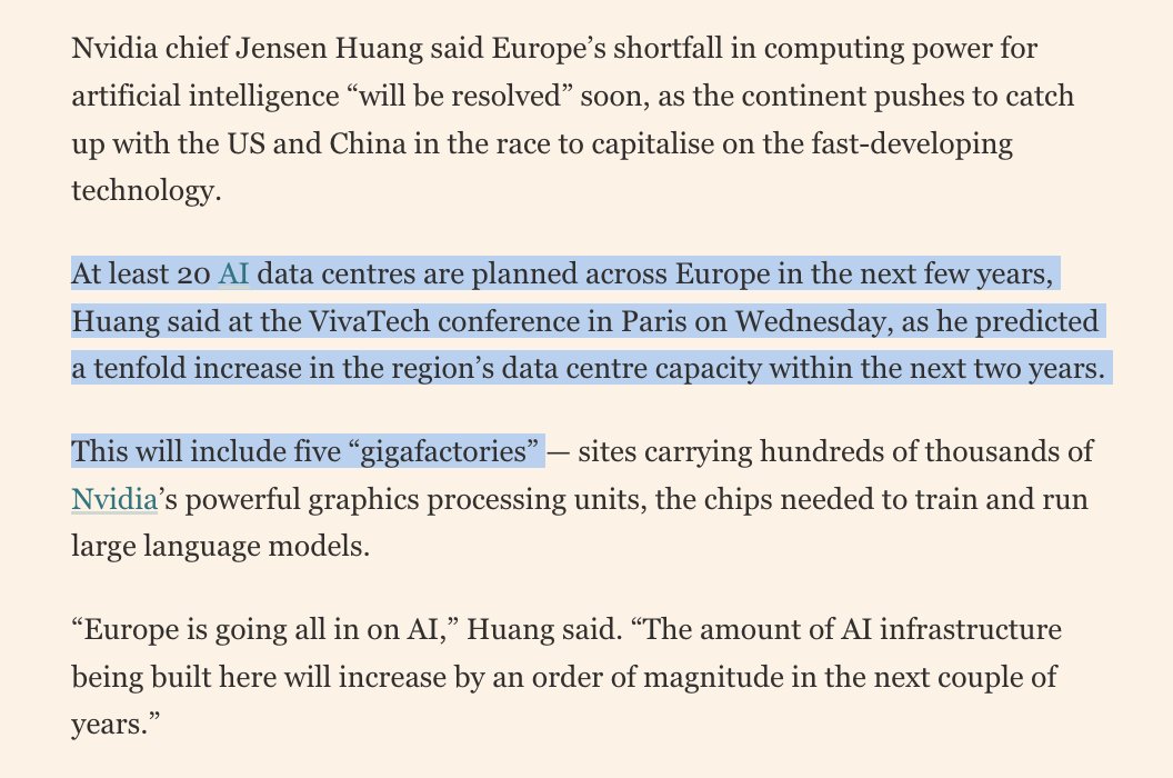 Nvidia Plans 20 AI Factories, 10,000-GPU Cloud to Lift Europe’s AI ...
