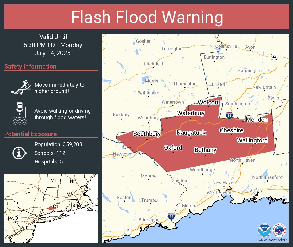 NWS Issues Severe Thunderstorm and Flash Flood Warnings for Multiple ...