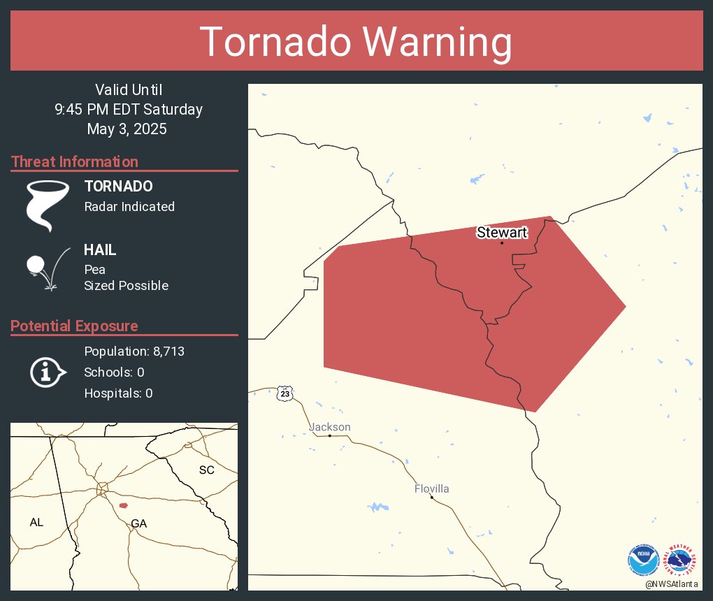 NWS Issues Severe Thunderstorm and Tornado Warnings Across Multiple ...