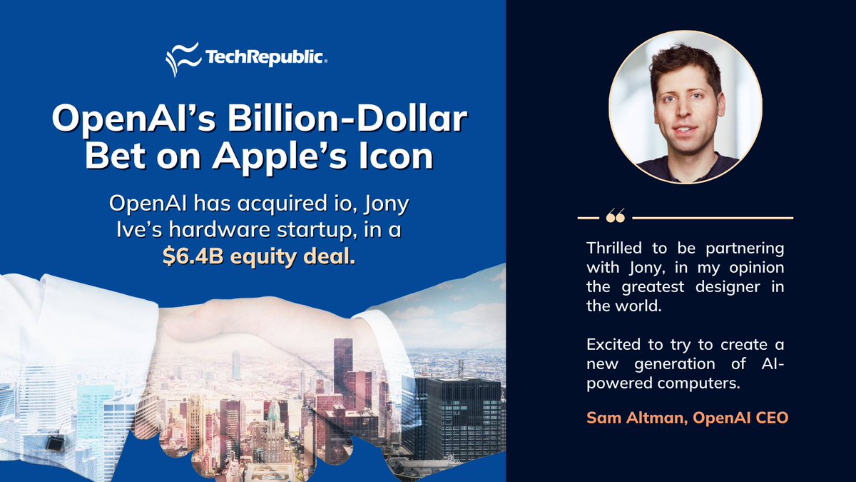 OpenAI Acquires Jony Ive’s AI Startup io in $6.5 Billion Deal to Launch ...