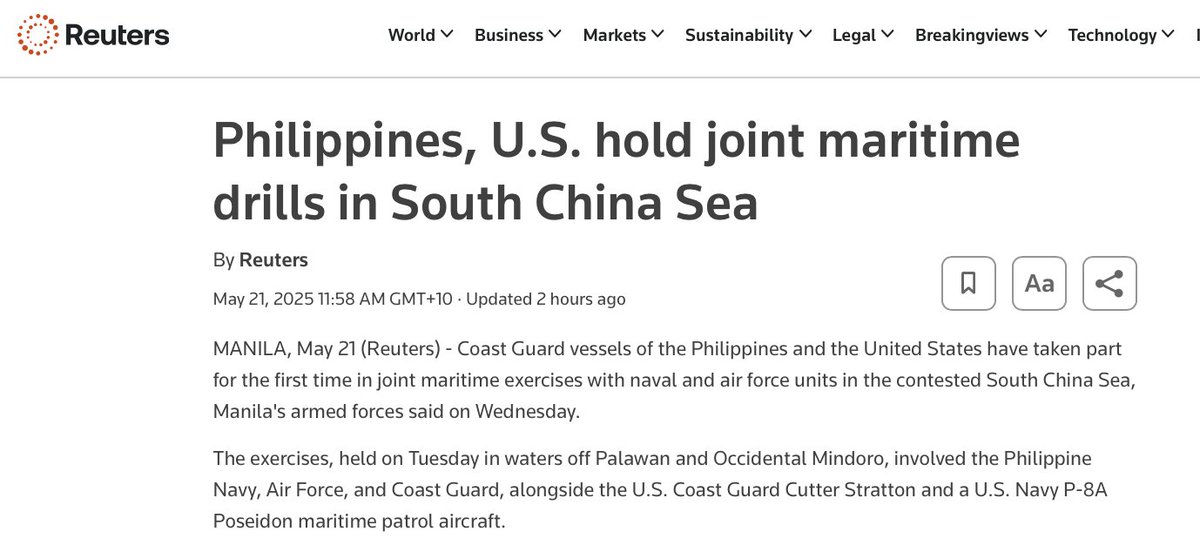 Philippines and U.S. Hold Joint Maritime Drills in South China Sea ...