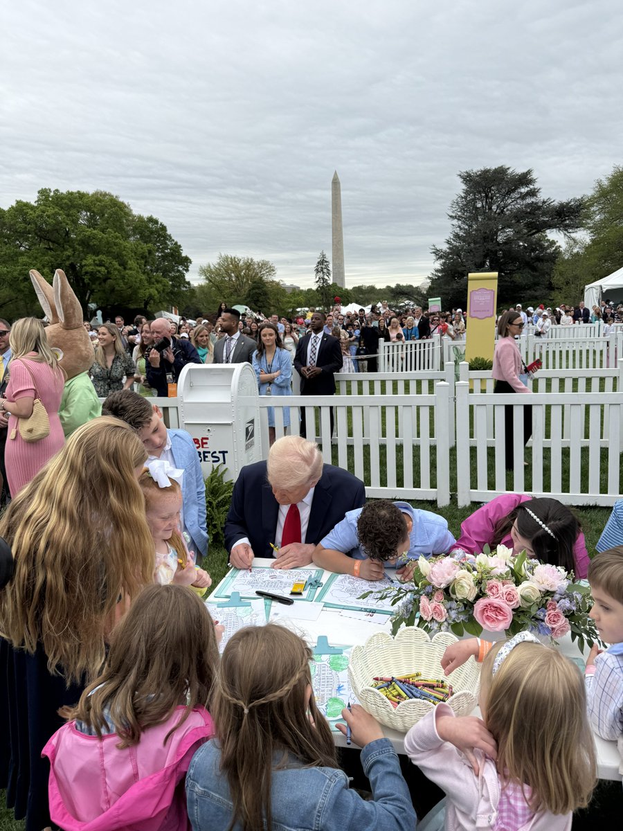 Trump Colors President Donald Trump Colors Eggs, Signs Pages, Expresses Enthusiasm ...